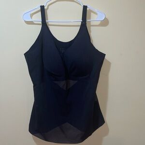 Womens HoneyLove Liftwear Tank Black Camisole Removable Pads Shapewear Plus Size
